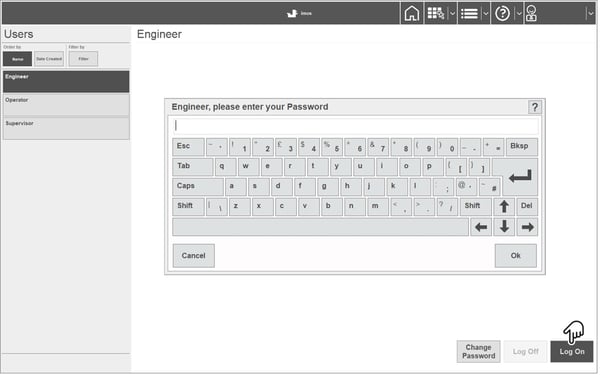Figure 8. IMOS software user privilege management interface