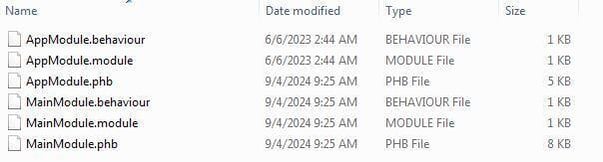 Figure 9. Directory of the main module