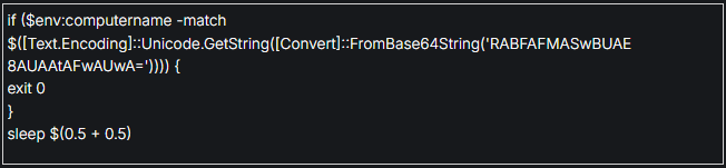 If the computer name contains DESKTOP, it ends.-1