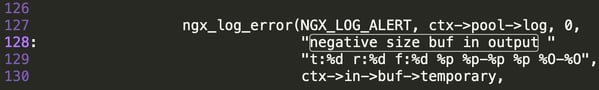 negative size buf in output