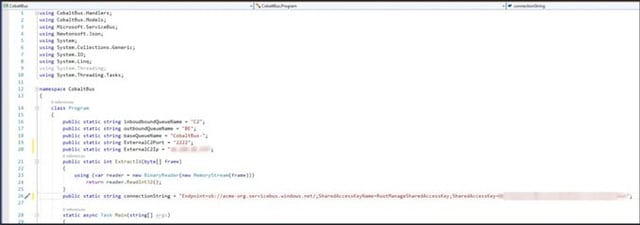 Figure 7. CobaltBus program.cs (server side)